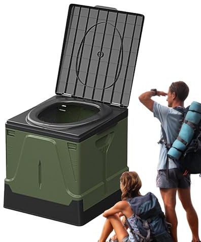 Uhngw Vasino da campeggio per adulti, toilette portatile per - Toilette per,Capacità di carico 400 libbre, WC da viaggio pieghevole e retrattile per barca, escursionismo,