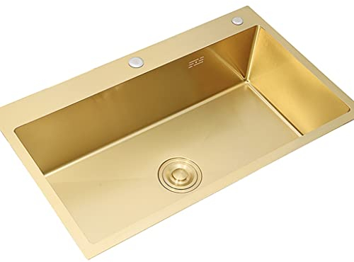 XUTNZA Fregadero Rectangular de Cocina con escurridor, Fregadero de Acero Inoxidable, Fregadero de Cocina, Fregadero de Restaurante