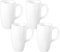 Wilmax - Tasses à thé et tasses à café - Lot de 4-630 ml - Tasses à café en porcelaine - Lot pour thé, café, cappuccino - porcelaine - Blanc