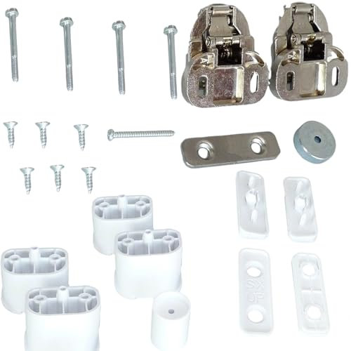 UTIZ Hoover & Candy Washing Machine Integrated Door Fixing Kit – Includes Hinges, Screws, and Caps – Compatible with Hoover Candy Models CBD, CBD4, CBD5, CBWD, CBWM