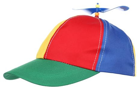 KarneLux Propeller Mütze - Lustige Baseball Cap für Erwachsene - Hubschrauber Kopfbedeckung für Kostüme zu Karneval, Fasching oder Mottopartys