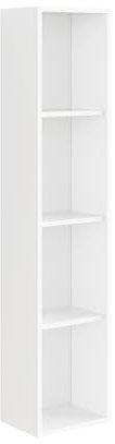 Baikal Armario de Baño, Mueble de Baño, Armario Alto. Muebles Auxiliares. Estanteria. Columna. Entrega en Kit. Serie Abierta 30 x 140 cm Blanco