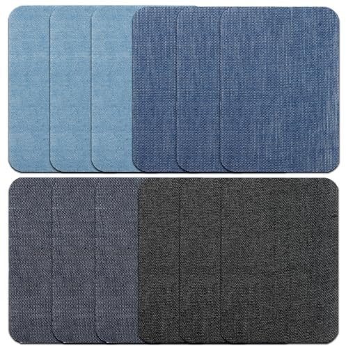 20 Pcs Iron on Patches for Pants,Navy Blue Cotton Repair Patches for Clothes Mending &Decorating (7.5 cm x 11 cm)