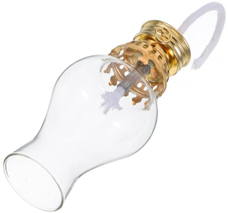 Öllampen Zubehör aus Zinklegierung und Baumwolle für Weihnachten Event | 1 Satz, Goldton im Retro Stil für Notlicht zu Hause, Stabile Flamme und Flexible Helligkeit