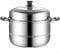 Vaporera de acero inoxidable para cocinas de inducción, perfecta para cocinar al vapor múltiples platos (30 cm)