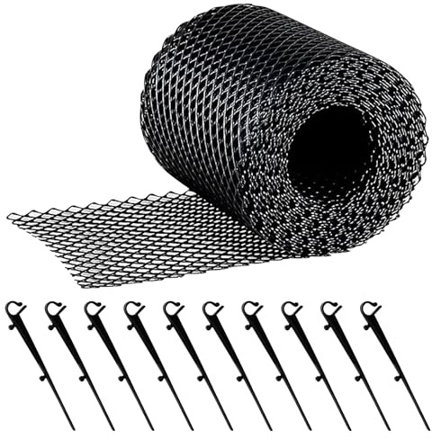 Dachrinnen Laubschutz,8m x 18cm Regenrinnen Laubschutzgitter,robuster Dachrinnenschutz,Dachrinnengitter für Häuser, Carport