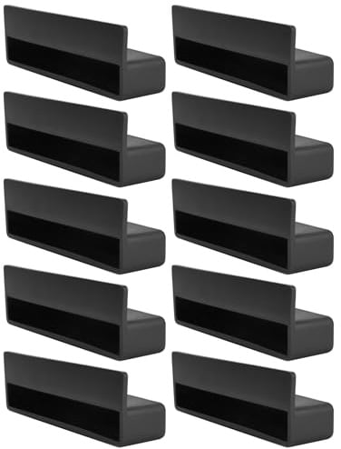 cyclingcolors 10x Lattenhalter Einsteckkappen für 1 Latten zur Befestigung Kappen Halter Lattenrost Einfach 100 x 12 mm Kunststoff flexibel Bett Schwarz