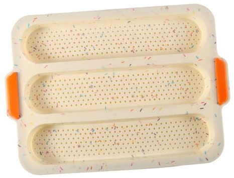 Mipcase Moule Silicone pour Baguette Moule à Antiadhésif Forme Classique Française Four à Matériau Alimentaire Blanc