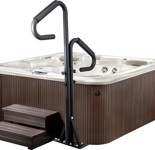 Verstellbare Whirlpool-Handläufe mit 360°-Drehgelenk, robuste Kapazität von 272 kg für sicheren Ein- und Ausgang, schieben Sie unter die Halterung für Spas im Innen- und Außenbereich