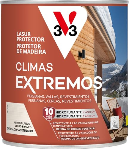 V33 Lasur Protector Climas Extremos Satinado Cedro Blanco 0,75L