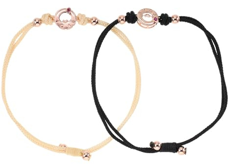 KOMBIUDA Verstellbare Partnerarmbänder für Damen mit Vibrationssensor Legierte und Geflochtene Fernarmbänder zur Verbundenheit bei Engagements und Jahrestagen