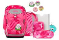 ergobag Schulranzen-Set Pack Set Bundle - Pink | Ergonomischer Schulrucksack flexibel, 7-teiliges Set für die 1. Klasse Grundschule, für Mädchen und Jungen, AW25/26