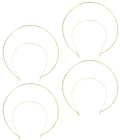 ASAKKURA 4 Stück Lichtring Stirnband aus Robustem Eisen Zarter Kopfschmuck für Mädchen Selbstgemacht Haarband Accessoire für Festivals und Besondere Anlässe