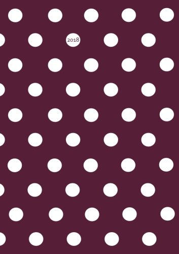 Kalender 2018 - DIN A5 - Pünktchen Dot Punkt ... Brombeere mit weißen Punkten: Wochenkalender - DIN A5 - Eine Woche pro Doppelseite