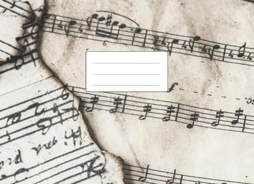 NOTENHEFT DIN A5 QUER: Viele Seiten | 55 Blatt | 110 Seiten mit jeweils 6 Systemen | Musik Unterricht Komposition | Schule + Studium