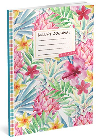 Bullet Journal: Punktraster Notizbuch (Ca. A5) + 100 Seiten + Vintage Softcover | TOP Motiv: Aquarell | Dotted Grid Notebook, Kaligrafie Papier, Punktpapier +++ Jetzt mit Register +++