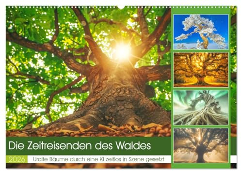 Die Zeitreisenden des Waldes (Wandkalender 2026 DIN A2 quer), CALVENDO Monatskalender: Uralte Bäume strahlen eine Aura der Weisheit und Kontinuität ... ständig verändernden Welt. (CALVENDO Natur)