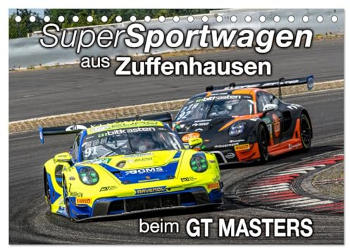 Super Sportwagen aus Zuffenhausen beim GT MASTERS (Tischkalender 2026 DIN A5 quer), CALVENDO Monatskalender: Spektakuläre Rennszenen der ... auf dem Nürburgring (CALVENDO Sport)