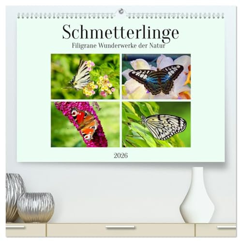 Schmetterlinge - Filigrane Wunderwerke der Natur (hochwertiger Premium Wandkalender 2026 DIN A2 quer), Kunstdruck in Hochglanz: Wunderschöne ... weichgezeichnet. (CALVENDO Tiere)