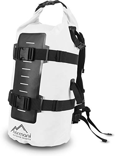 Wasserdichter Rucksack mit Seesack-Verschluss 40 Liter Weiß 40 Liter