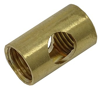 Auslass Muffe 2 Stück M10x1 ø 12x20mm seitliche Ovallöcher Röhrchen Gewinderohr Rohr Feingewinde Anschlussrohr Messing roh