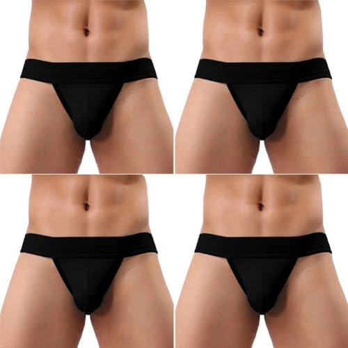 Summer Code Homme Sexy Slip Sous-vêtement Ficelle lot de 4 - NOIR - Taille XXL