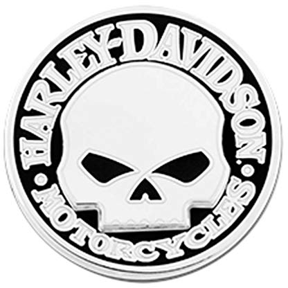 Harley-Davidson Willie G 8008918 Lot de 2 broches tête de mort en nickel brillant 3,2 cm Argenté, 1.25, Métal