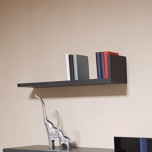 Möbel Akut Wandboard Bright Wandregal Wandpaneel Hängeregal Regal Graphit grau mit Buchstütze 100 cm breit