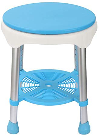 WRRAC-Duschhocker Fahrt Drehen Bad Hocker Handicap Duschsitze Badewannenlift Stuhl mit Drehsitz Abnehmbare Ablage für ältere/behinderte/Schwangere Frauen Max. 100kg