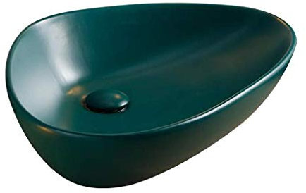 MU Lavabo ménage, la céramique chinoise, montage créatif ovale vert évier salle de bains Vasque,A