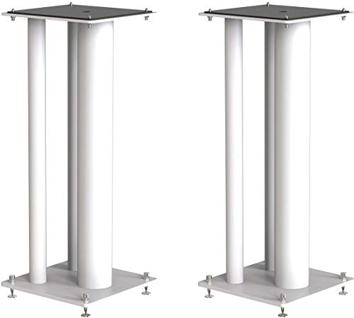NorStone Lautsprecherständer Stylum MAX, stabil aus Metall, bis 70kg, Paarpreis, Weiss