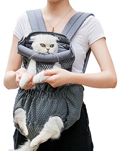 Zaino per cani anteriore, per animali domestici, per cani di taglia piccola e media, zaino per gatti, per tenere le mani libere, zaino da viaggio, approvato dalle compagnie aeree, per bici e moto