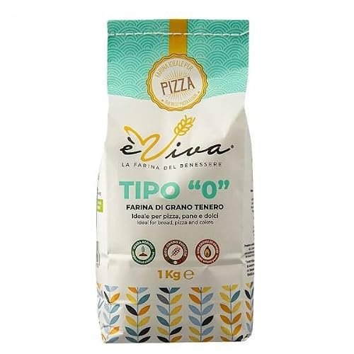 Agricola Piano – Forte 320 | Weichweizenmehl Typ 550 1 kg - Italienisch für zeitgenössische Pizza - Starkes Mehl - Ohne Zusatzstoffe - 100% natürlich - Mit lebendem Weizenkeim - Hohe Hydratation