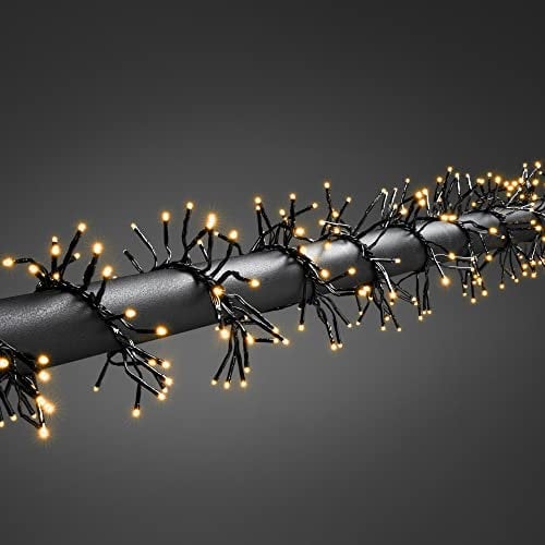 SHATCHI 1920 Christmas Tree Cluster Lights Multifunction 8 Light Modes, Timer Green Cable Indoor/Outdoor Low Voltage Holiday Home Decorations, Warm White