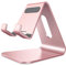 Lucrave Cell Phone Stand, Cradle, Holder,Aluminum Desktop Stand Compatible with Switch, All Smart Phone, iPhone 16 15 14 13 12 Mini Pro Max Xs Max Xr X Se 8 7 6 6s Plus SE 5 5s-Rose Gold