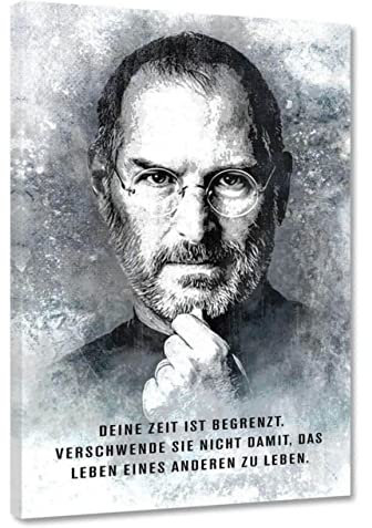Hustling Sharks® Motivationsbilder als XXL Wandbild Lebe Dein Leben! - Premium Zitat-Leinwand im Hochformat (40 x 60cm), Leinwand Sprüche, Büro Bilder, Bilder Erfolg, Wanddeko Büro