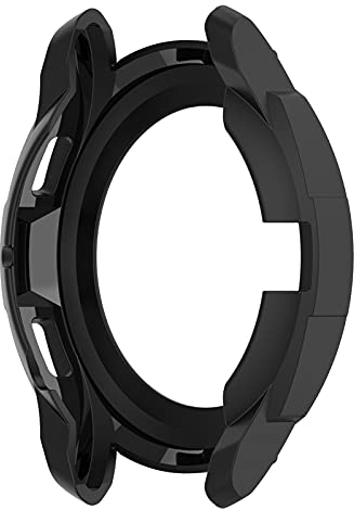 AWADUO für Samsung Galaxy Watch 4 Classic 46mm Schutzhülle, Smartwatch Schutzhülle Hülle für Samsung Galaxy Watch 4 Classic 46mm Schwarze Schutzhülle
