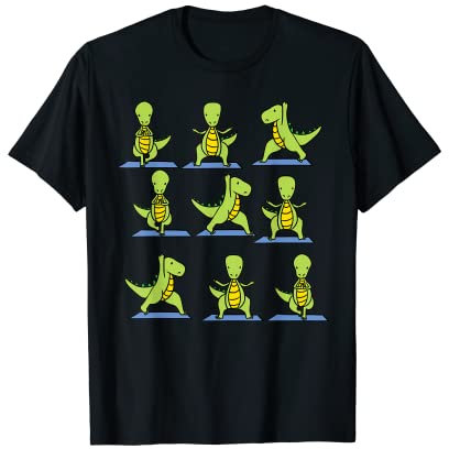 T-Rex Yoga Funny T-Rex In Yoga Posen Meditation T-Shirt