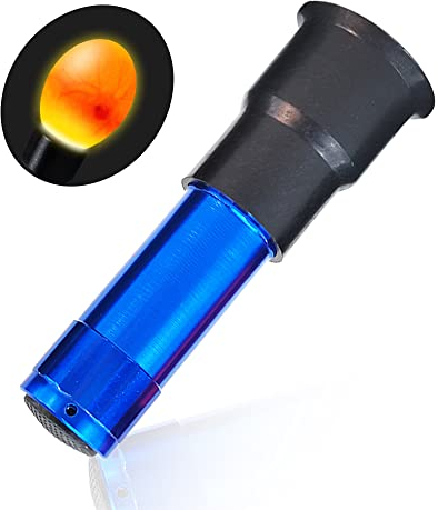 PAIDUOJI Bright Cool LED Light Egg Candler Tester für Hühnerwachtel Geflügel Inkubator Brutluke (Blue)