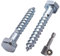 SKIR'CO 50 viti DIN 571 in acciaio zincato esagonale per legno M6 x 40 mm, viti per autobus, viti esagonali, bulloni a testa esagonale (con punta esagonale magnetica)