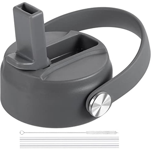 Straw Lid for Hydro Flask Wide Mouth Water Bottles, Top Lids with Straw Compatible with Hydro Flask 32 40 oz, Replacement Cap Wide Mouth Straws Flip Lid Flex Handle (Stone)