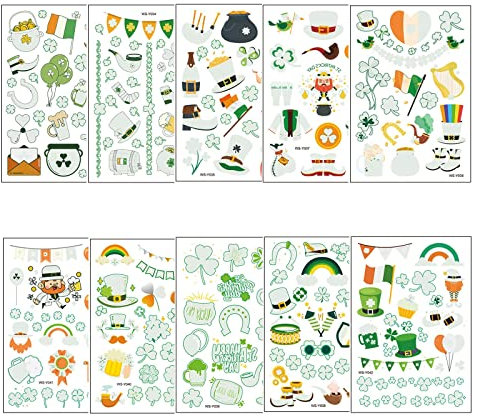 TianWlio Irish Sticker Holiday Green Schweißfester leuchtender Aufkleber Gesicht Hut Wandaufkleber Nummernschild Aufkleber Polen (Multicolor, One Size)