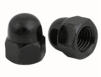 Dadi ciechi esagonali M3 M4 M5 M6 M8 M10 M12 Acciaio al carbonio Ni-placcato/Zincato nero Dadi esagonali Dadi con coperchio a cupola Dadi ciechi(Black Zinc Plated,M5 (10pcs))