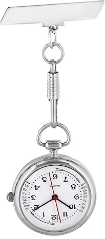Pacific Time Krankenschwesteruhr Schwesternuhr Krankenpflegeuhr Kitteluhr Pflegeuhr Tachymeter Analog Quarz