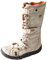 TMA EYES Bottes en cuir à lacets à la mode pour femmes Bottes plates à large pied Bottes de mollet, blanc, 38 EU