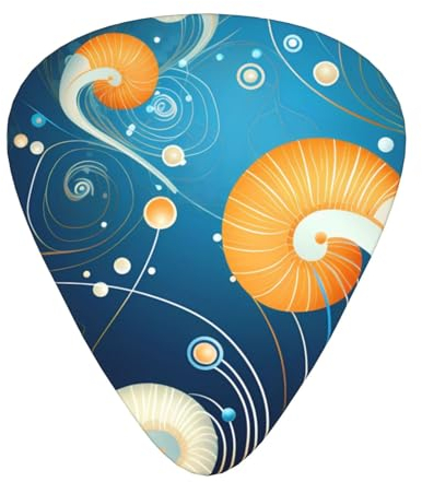Cute Snail Gitarrenplektren, 0,46 mm/0,71 mm/0,96 mm Dicke, Gitarrenplektrum mit Aufbewahrungskoffer für akustische, elektrische Gitarre, Ukulele, Bass, 12 Stück