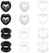 MODRSA 14MM Ear Tunnel Plug Silikon Flared Flexibler Herz Tunnel Expander Stretching Damen Frauen Ear Skin Flexibles Fleisch 6Paare