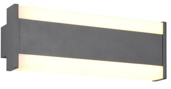 Trio Leuchten LED Außen Wandleuchte Dawson 246360142, Aluminium Druckguss Anthrazit, Acryl weiß, inkl. 7 Watt LED, Farbwechsel, Breite 30cm