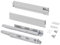 Emuca - Schubladen-Kit für Küche und Bad mit 3D-Regelung, Höhe 83mm, Tiefe 450mm, 40 Kg, sanftes Schließen, Panels nicht enthalten, Stahl, Weiß