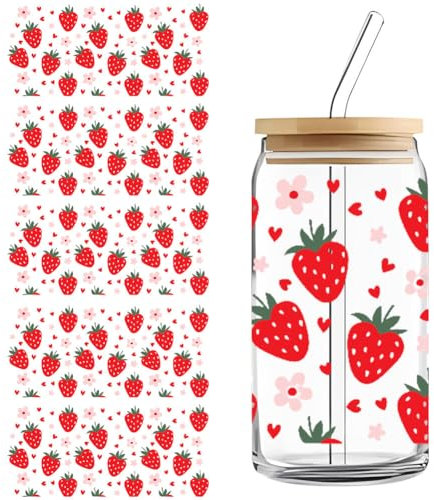LICHENGTAI UV DTF Becher Transfer Aufkleber, 5 Blätter Vintage Aesthetic Sticker Rub On Transferaufkleber Tasse Wickeln Transfer Papier Becher Stickers für Becherverpackungen für Glas Tassen